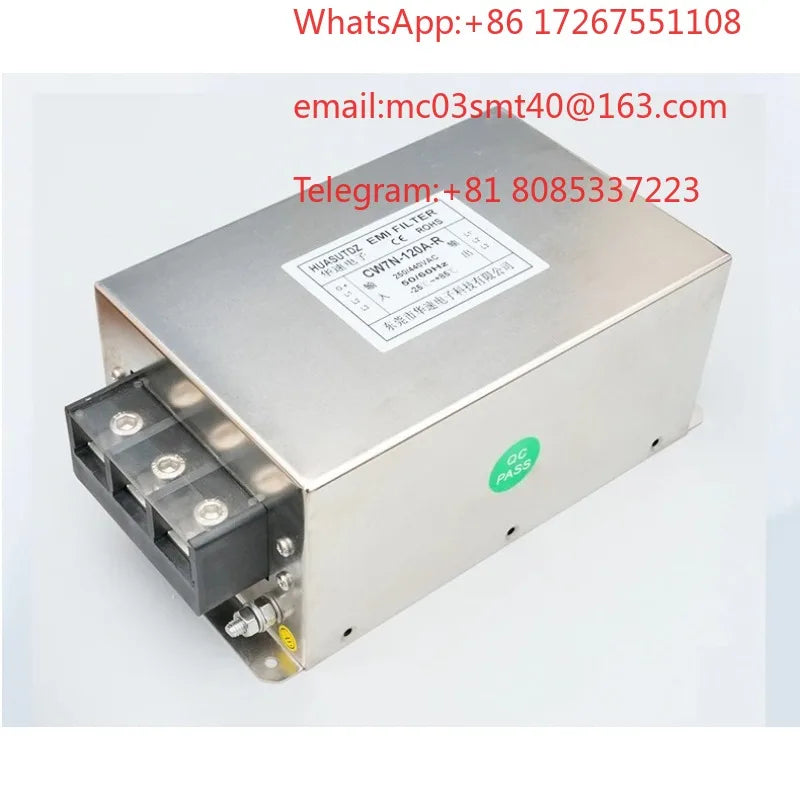 CW7N Three‑Phase Three‑Wire 380V AC EMI Filter EMC Servo Inverter Anti‑Interference Terminal Block Component