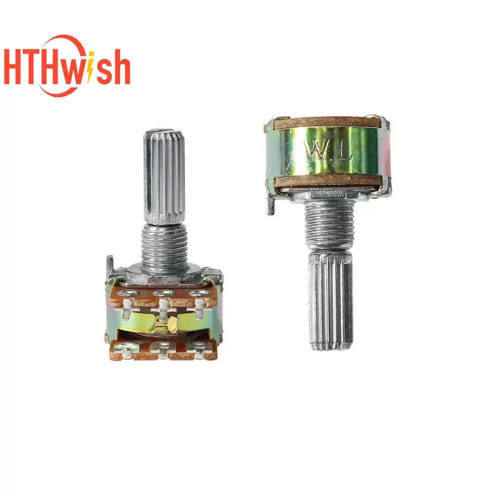 WH148 20MM 6Pin Potentiometer with Nuts and Washers Kit 1K 2K 5K 10K 20K 50K 100K 250K 1M Variable Rotary Carbon Film Resistor