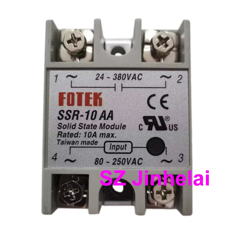 Authentic Original FOTEK Single phase Solid State Relays SSR-10AA 25AA 40AA 50AA 75AA 05DD 10DD 25DD 50DD 75DD -H