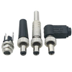 1pc 5.5 X 2.1 2.5MM Screw Locking DC Power Connector Female Plug & Metal Panel Mount Socket Locable Secure Standard Plug Socket