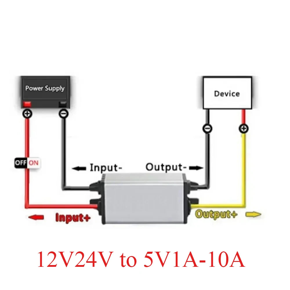 DC 12V 24V to 5V 12V to 5V 1A 3A 5A 8A 10A 5 Volts Voltage Reducer Step-down Module Power Converter Buck Voltage Converter