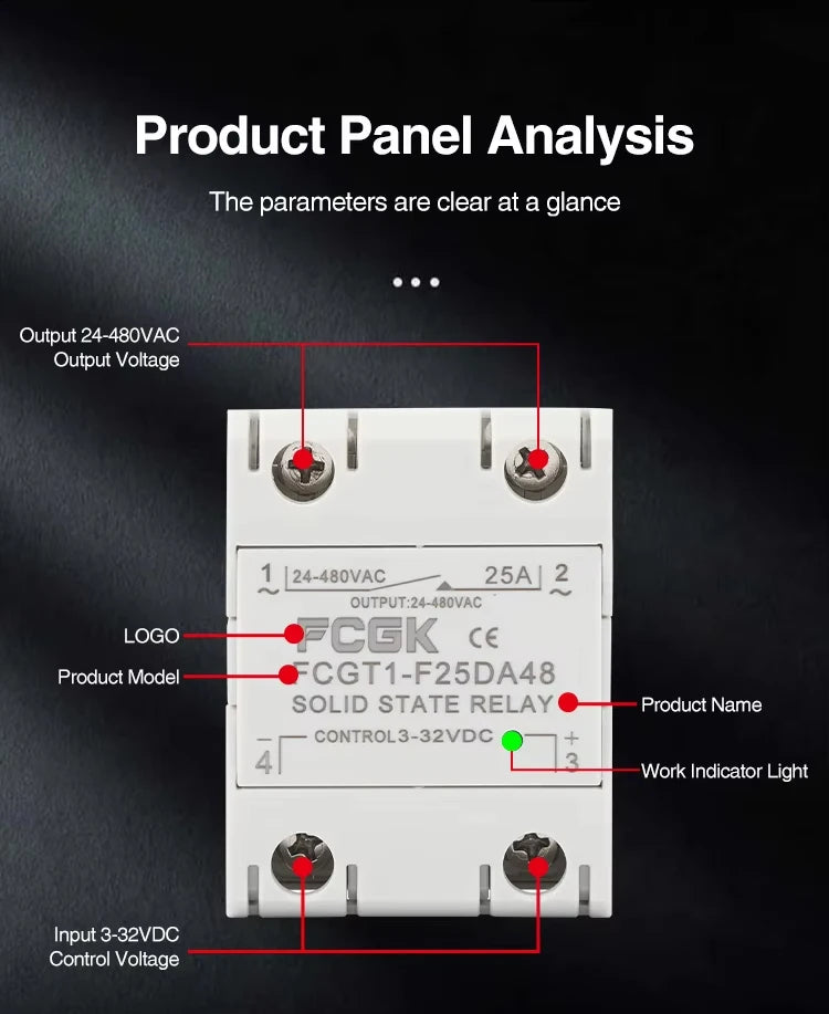 10A 25A 40A 60A 80A 100A Single Phase Slim SSR Solid State Relay With Heat Sink Industrial Relay DIN Rail Mount