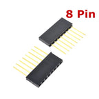 10PCS 2.54mm Single Row Pin 10MM PC104 Long Female Pin Header Socket Strip Stackable PCB Connector 1*6p 8p 10p For Arduino