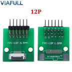 0.5mm FPC/FFC Breakout Board with Right Angle Male Pins, Pre-Soldered 2.54mm DIP Adapter for Flat Ribbon Cable, 4-80P