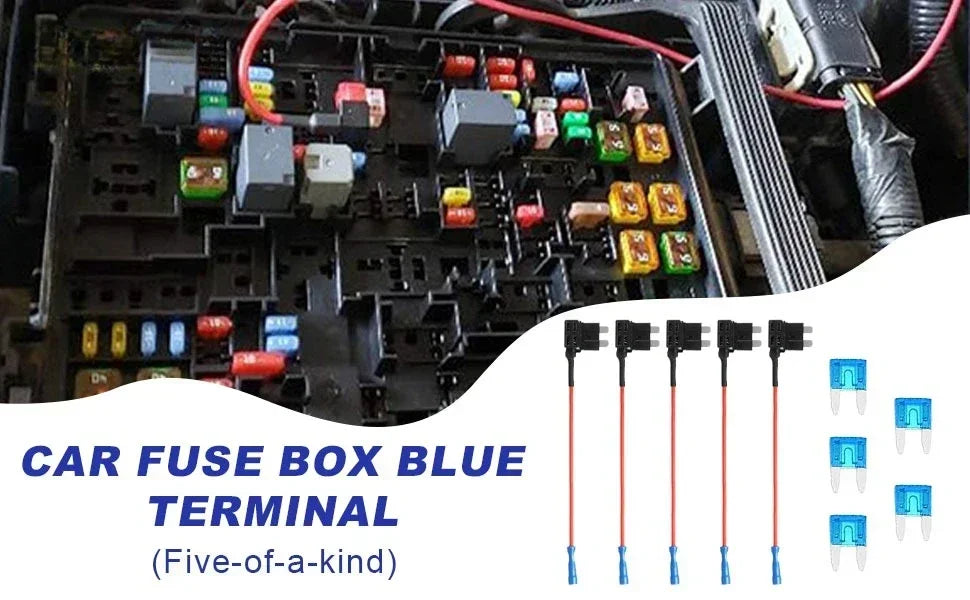 Automotive Fuse Set 5/10Pcs 12V Car Blade Fuse Holder Mini ATM ATO Add-a-Circuit Fuse TAP Adapter Fuse Fuse for Car Trucks Boats