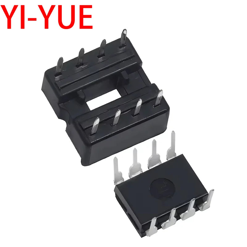 10/20/50PCS NEW NE555 NE555P IC 555 Timer Programming Oscillator Chip 8 Pin DIP-8 Sockets for Pulse Generator