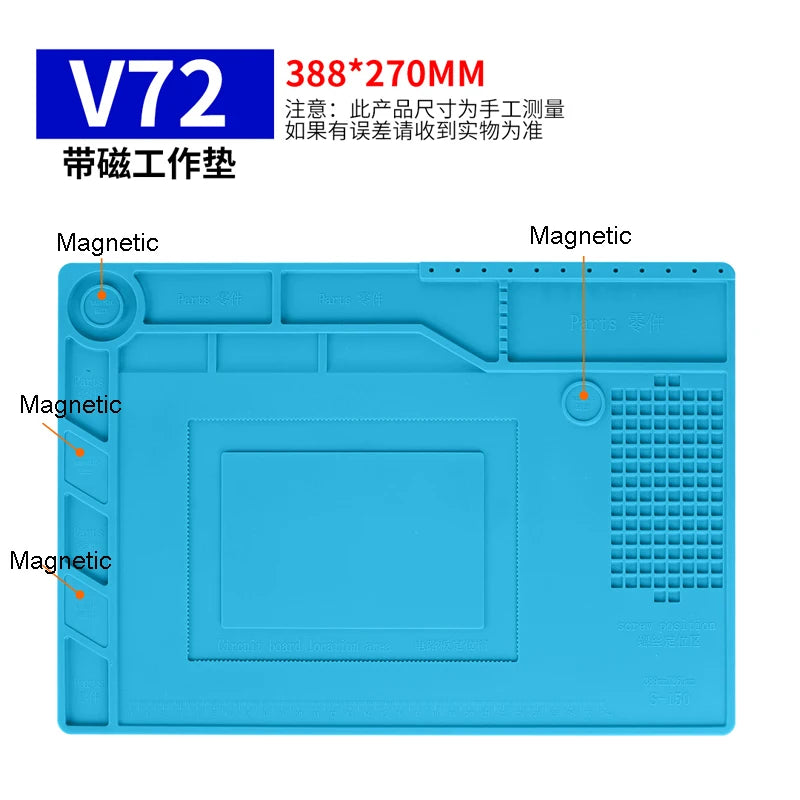 MECHANIC Silicone Repair Pad Soldering Mat Antistatic Heat Resistant Insulation Work Mat Welding Repair Platform