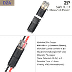 Quick Wire Connector Pluggable Locking Buckle Terminal Block Universal Compact Electrical Cable Jointer for LED Strip Car DIY