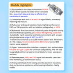 USB-to-RS485 Isolated Converter CH343P High-Speed 6 Mbps Communication 3.3V/5V Type-C Anti-interference Serial Port Module