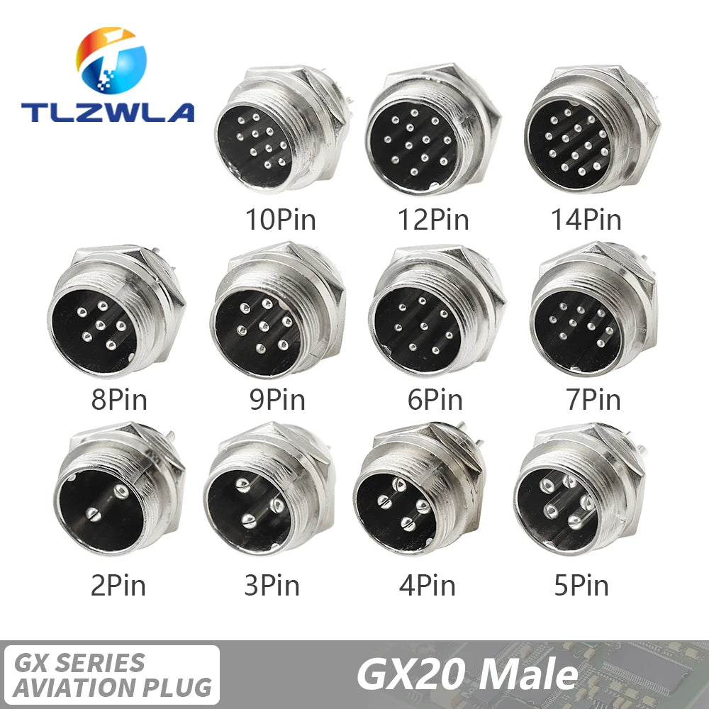 GX12 GX16 GX20 2/3/4/5/6/7/8/9/10 Pin Male Female Butting Wire Cable Circular Aviation Socket Plug Panel Connector Dropshipping