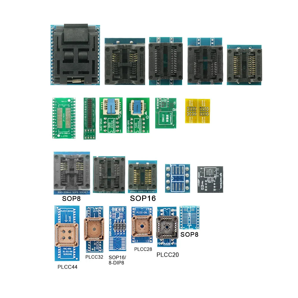 XGECU T48 (TL866-3G) Programmer with ISP Cable Support 34000+ ICs for SPI/Nor/NAND Flash/EMMC BGA/TSOP/SOP/PLCC+ 27 Adapters