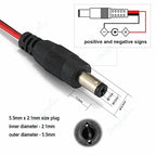 1-100pcs DC Power Pigtail Cable 5.5 2.1mm Female Male Plug 5V 12V Jack Connector Wire For CCTV Camera LED Strip Power Adapter