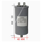 CBB65 full-automatic washing machine start capacitance 450V 8UF 10UF 11UF 12UF 13UF 14UF 15UF 16UF 20UF Single insert with screw