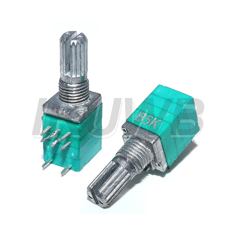 5pcs 15mm Shaft 3/6/8pins RK097 RV097NS B5K B10K B50K B100K B500K Audio Amplifier Sealed Linear Volume Potentiometer Resistor