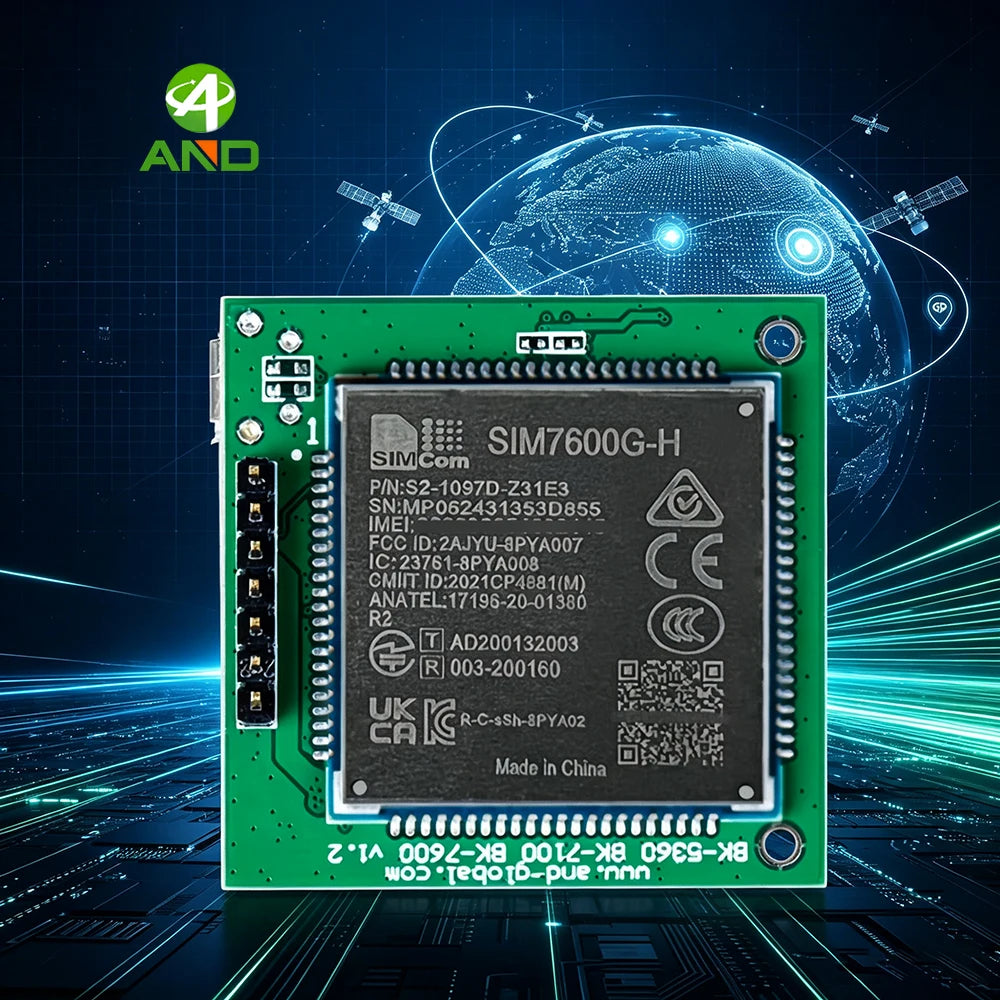 Global Certified SIM7600G-H 4G Development Board CE FCC ANATEL UKCA Approved 4G LTE+GNSS Module For Overseas IoT Asset Monitorin