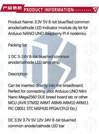 BS 3-24V 8 Bit Blue/Red Common anode/cathode LED indicator Module Breadboard kit Board for MCU ARM 3d printer for UNO MEGA2560