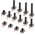 20PCS 6x6 Push Button Switch DIP 6X6X4.3 Light Touch Switch 6*6*4.3/5/6/7/8/9/10/11/12/13MM The Power Switch 4Pins For Arduino