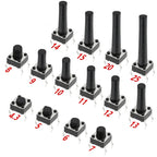 20PCS 6x6 Push Button Switch DIP 6X6X4.3 Light Touch Switch 6*6*4.3/5/6/7/8/9/10/11/12/13MM The Power Switch 4Pins For Arduino