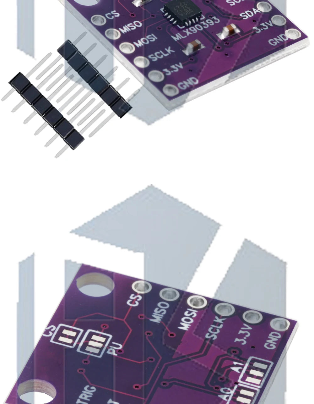 MLX90393 three digital Hall sensor 3D position of the rotational angular displacement Sensor Board Contactless for arduino