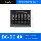 ENMG DC Inline 2 4 6 8 10 12 16-Way Solid State Relay Module RT-SSK Non-contact DC PLC AC Amplifier Board 5-24V Fuse Protections