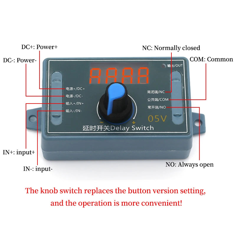 DC 5V 12V 24V 10A Adjustable Time Delay Relay Module LED Digital Timming Relay Timer Delay Trigger Switch Timer Control Switch