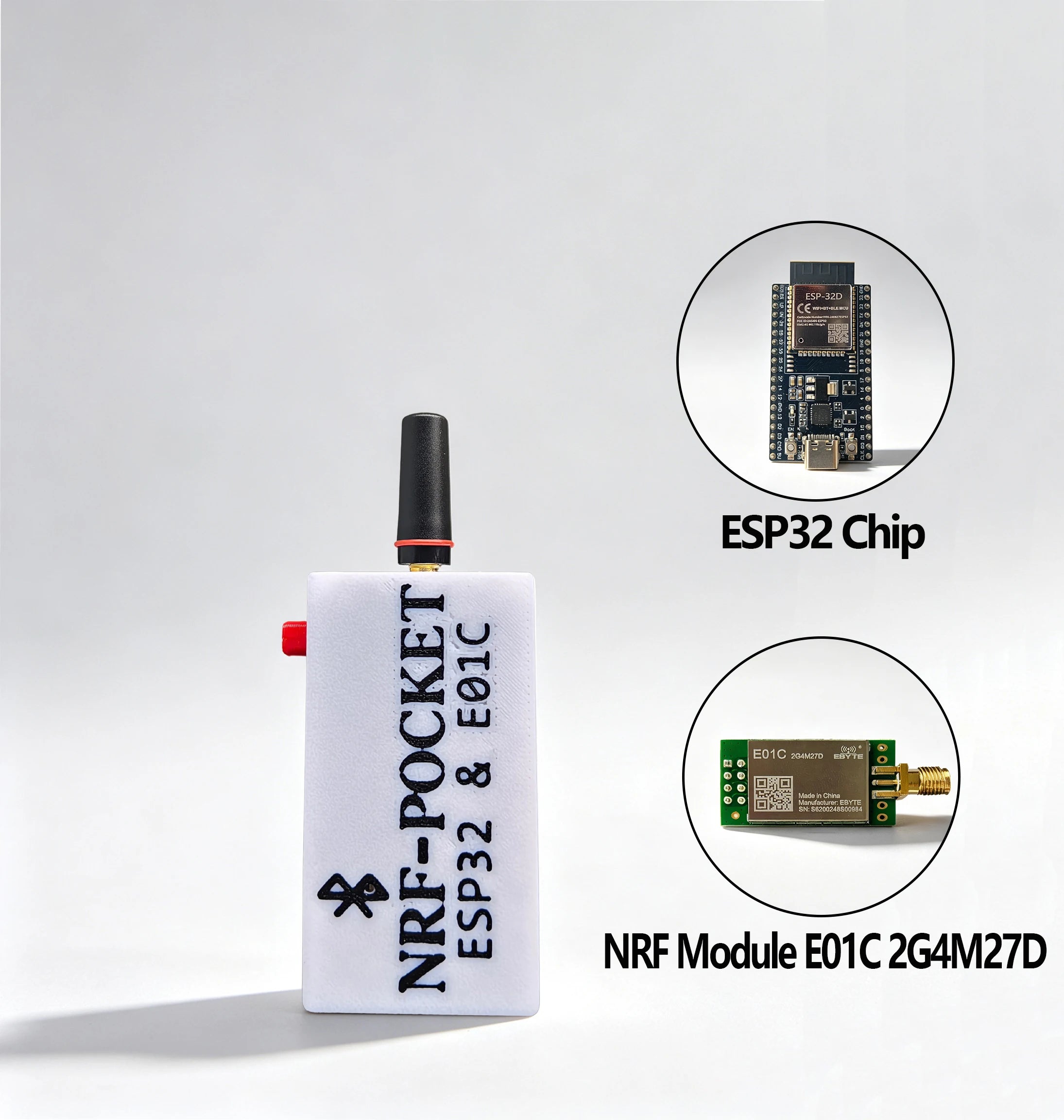 New ESP32 + NRF24L01 (E01C-2G4M27D) Development Kit,Upgraded Antenna Bluetooth Wireless communication accessories