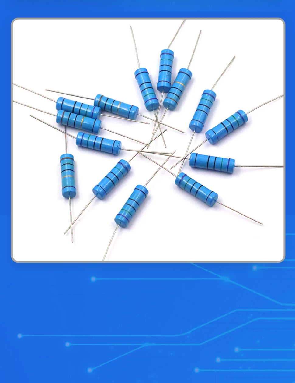 10pcs 5W Metal Film Resistor 1% 1Ω - 1MΩ 2 2.2 10 15 47 100 120 390 470 820 1K 1.2K 3K 8.2K 22K 20K 33K 47K 150K 330K 560K ohm