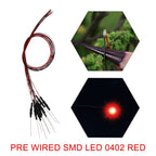 20pcs Pre-wired 20cm Long 30awg Wire SMD LED 0402 0603 0805 Lights Soldered Resistor for 12V White Red Blue Yellow Green