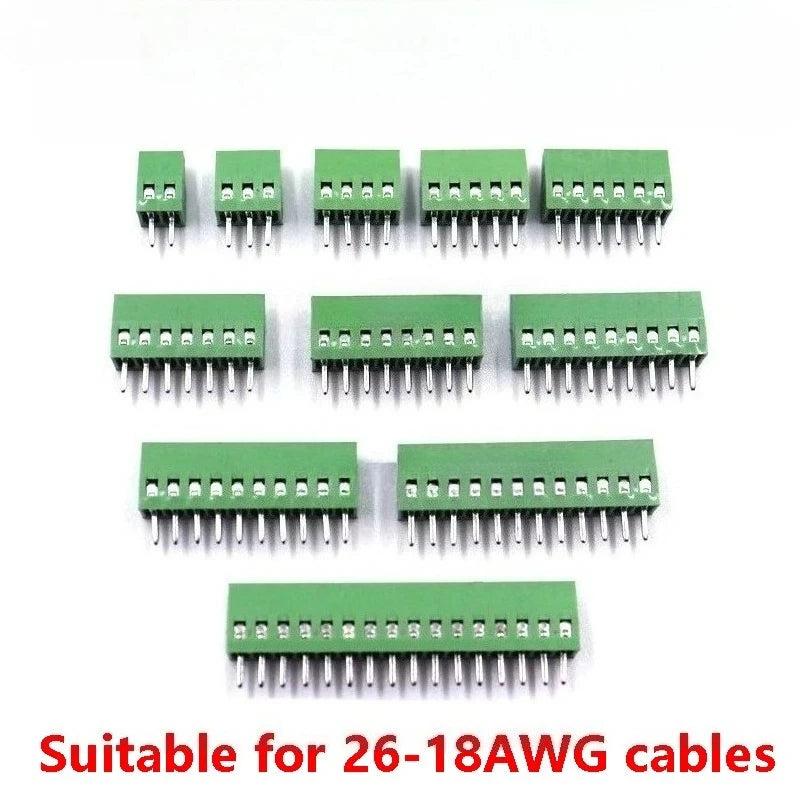 5/10pcs KF128 2.54mm 0.1" Pitch Mini PCB Screw Terminal Block Connector for Wires 2/3/4/5/6/7/8/9/10/12/16P Terminal