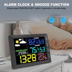 2025 Digital Thermometer Wireless Weather Station with 8.3'' Color Touchscreen 3-in-1 Thermo-hygrometer Sensor Dew Point Monitor