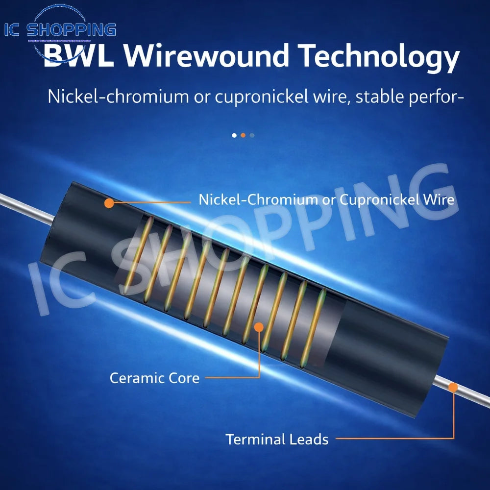 1PCS 3W 5W 10W BWL High Precision Resistor 0.1% Low TCR Non-Inductive Low Resistance Sampling Resistor
