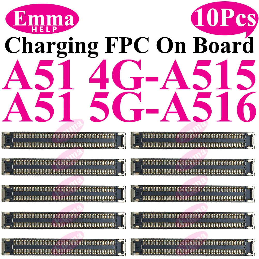 10cs USB Charging FPC Connector For Samsung A51 31 A71 A41 A21 A52 A32 A22 A12 A72 A02 Charger Plug On Board 78Pin Motherboard