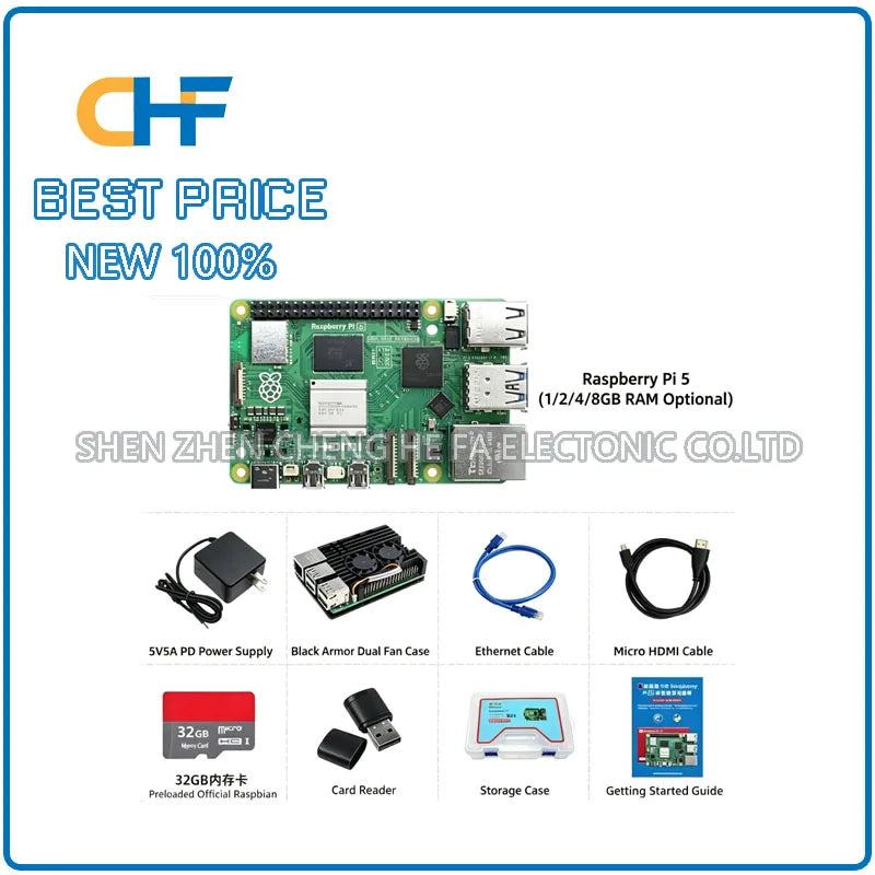 Raspberry Pi 5th generation 5B/4B development board Raspberry Pi 5 8GB motherboard Python programming AI kit brand new original