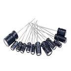 120pcs Electrolytic Capacitor  Aluminum Electrolytic Capacitor Kit 12 Values 1uF-470uF DIP Electrolyte Capacitors