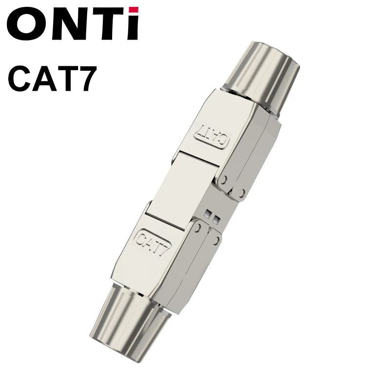 ONTi-Cable Extender Junction Adapter, RJ45 Lan Cable Extension Connector, Full Shielded Toolless Connection Box