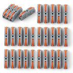 Lever Wiring Connector Fast Compact Splicing Electrical Connector Butt Terminal 1 to 1 Inline Wire Connector Connect 28-12 AWG