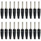 20/100PCS 4mm Stackable Banana Plug Connectors, Insulated High Current Plugs with Screw Terminal for Speaker,Multimeter and Test