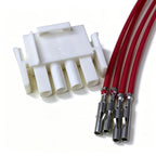 50pcs Flame Retardant 6.35mm Pitch 4-hole White Male 350779-1 Universal MATE-N-LOK 4P wt Male or Female Terminals 20cm Wire