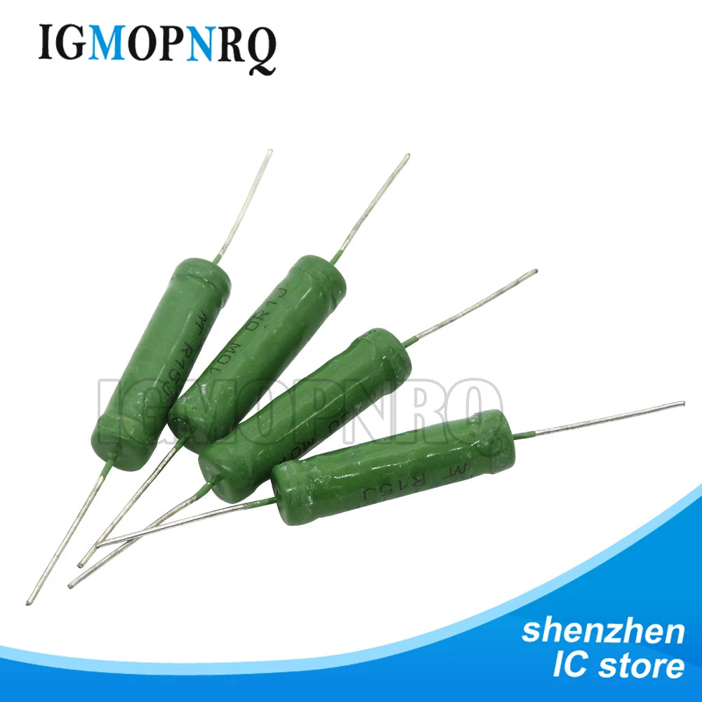 5PCS RX21 10W 6W Wire Wound Resistance 5% 1R 10R 100R 1K 10K 12K 15K 18R 20R 22R 24R 27R 30R 33R 36R 0.1R 0.12R 0.01R 0.05R