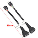 1/3/5/10Pc USB 3.0 to USB 2.0 Converter 20Pin Male/Female to 9Pin PC Motherboard M/F Data Cable Adapter Extend Cord for Computer