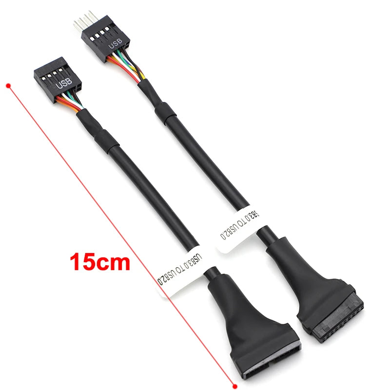 1/3/5/10Pc USB 3.0 to USB 2.0 Converter 20Pin Male/Female to 9Pin PC Motherboard M/F Data Cable Adapter Extend Cord for Computer