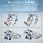 Wardrobe Sensor Switch DC12V 24V 5A PIR Hand Sweep Door Control Touch Sensor For LED Cabinet Closet Lighting