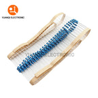 50pcs 1/2W Metal film resistor 0R-4.7M 0.1R 150R 200R 240R 470R 1K 2.4K 4.7K 10K 24K 51K 750K 0.1 0.22 100 300 470 ohms 0.5W