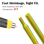 Yellow Green 2:1 Heat Shrink Tube Dia 1mm ~ 50mm Polyolefin PE DIY Cable Repair Shrinkable Tubing Case Sleeve Wire Sheath Wrap