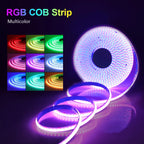 5V RGB COB LED Strip 576LEDs/m Bluetooh App IR Remote Control USB RGB LED Strip Flexible Tape for TV Backlight Room Decoration