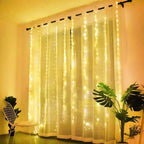 USB Curtain Lights - 8 Lighting Modes LED Fairy String Light for Christmas Halloween New Year Wedding Party Home Garden Decor