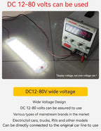 2pcs 12V-80V 72LED Roof Light Interior Light Bar Strip Light With Switch LED Car Interior Lamp Lighting Camper Bus Motorhome 10W