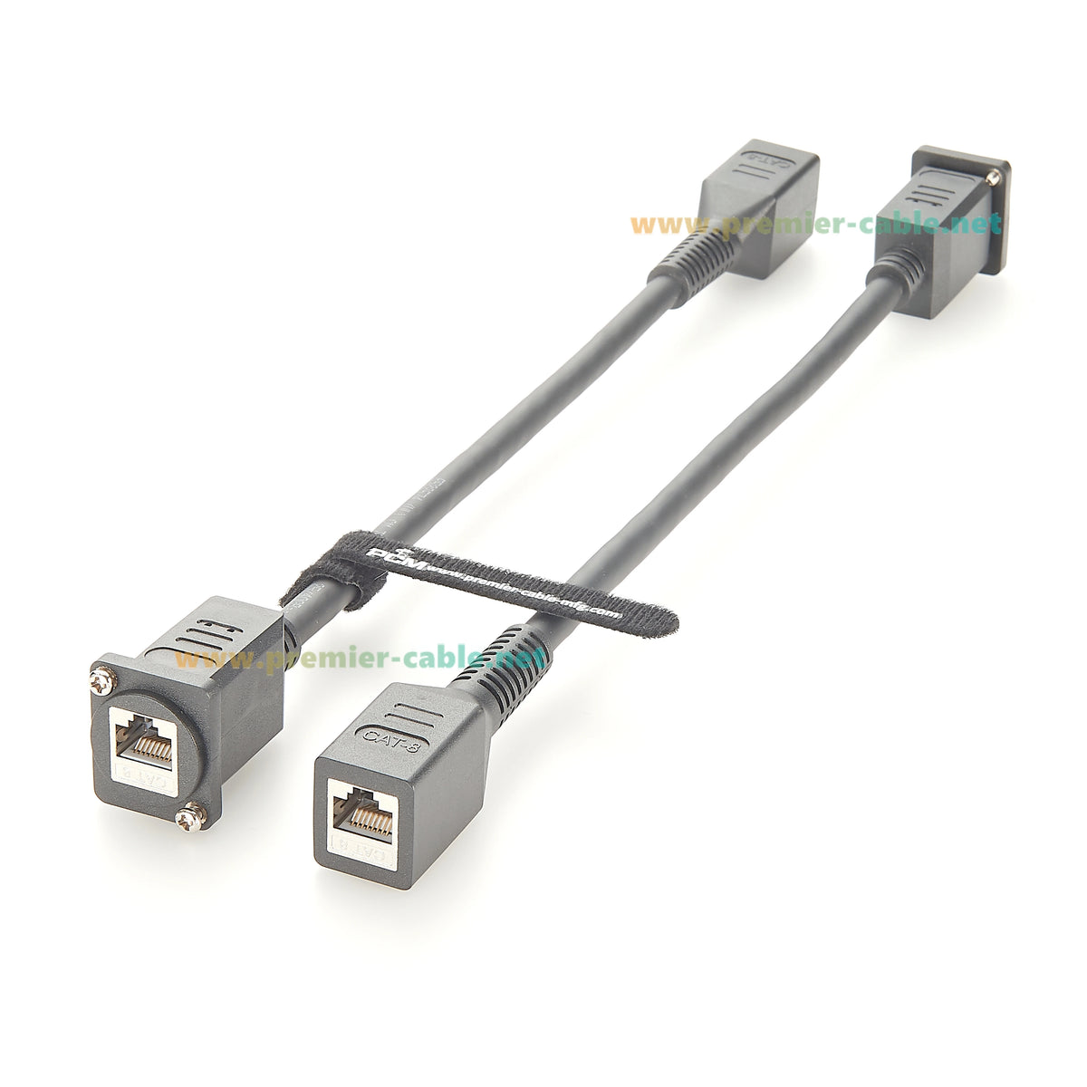 D-Type RJ45 Cat8 Ethernet Female to Female Cable 40Gbps Flange Chassis Panel Mount Pass Through Bulkhead LAN Network Cable