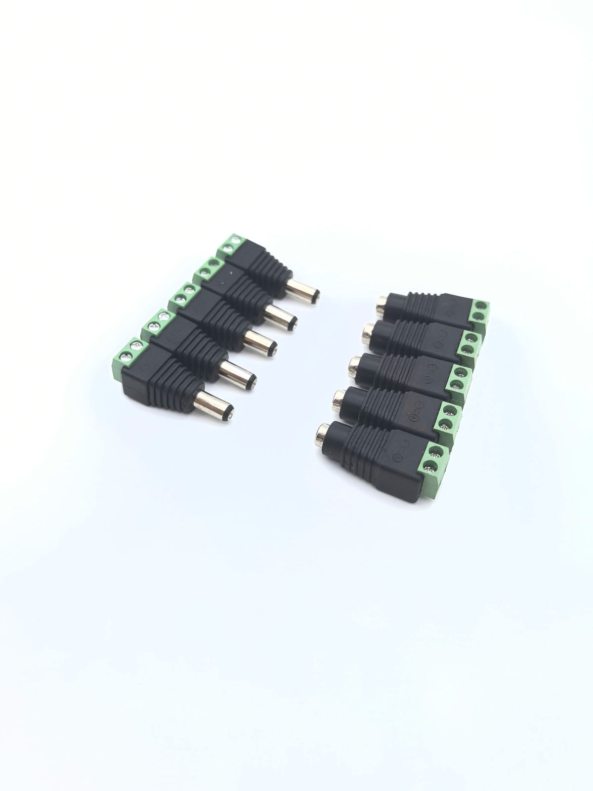 Male Female Socket Barrel Adapter 12V DC Power Connector Plug Jack for CCTV Camera LED Strip Supply Terminal 2.1mm X 5.5mm