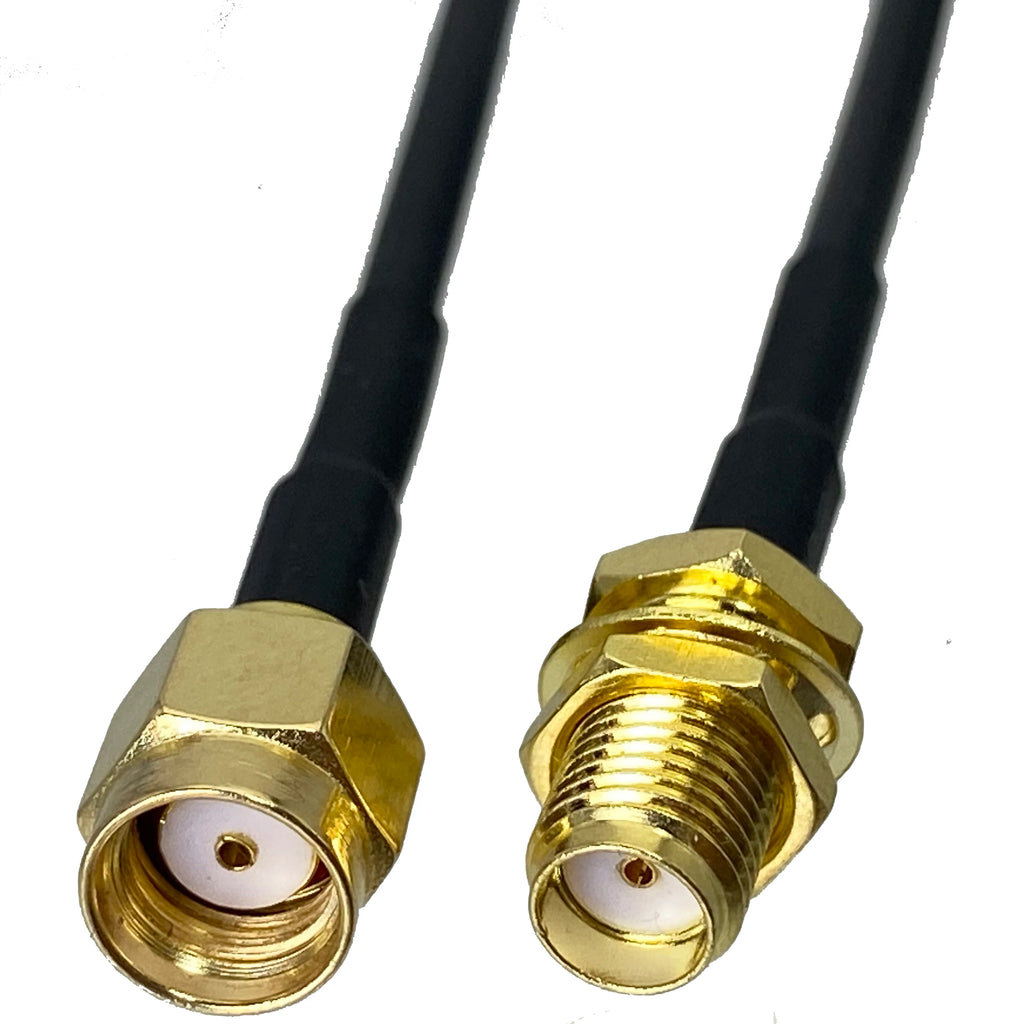 RG174 SMA to SMA RP SMA Male Plug & Female Jack Crimp Straight & Right Angle RF Coaxial Connector Pigtail Jumper Cable 4inch~3M